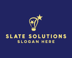 Lightbulb Star Idea  logo design