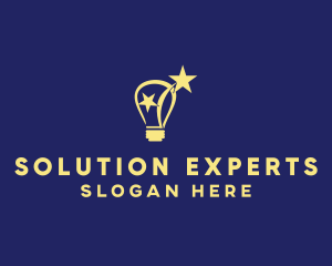 Lightbulb Star Idea  logo design