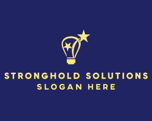 Lightbulb Star Idea  logo design