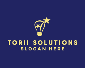 Lightbulb Star Idea  logo design