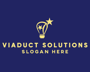 Lightbulb Star Idea  logo design