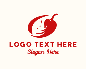 Mexican - Red Space Chili logo design