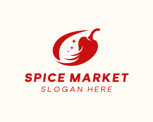 Red Chili Spice logo design