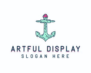 Cupcake Muffin Bakery Anchor logo design