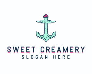 Cupcake Muffin Bakery Anchor logo design