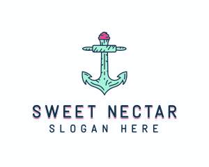 Cupcake Muffin Bakery Anchor logo design