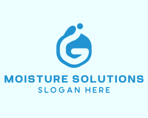 Moisture - Blue Liquid Letter G logo design