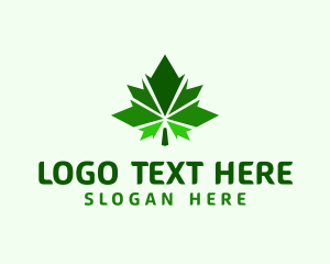 Medicine - Weed Geometric Leaf logo design