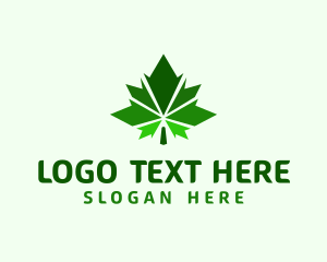 Weed Geometric Leaf Logo