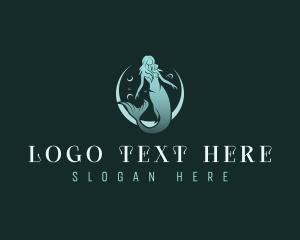 Lady - Siren Sea Mermaid logo design