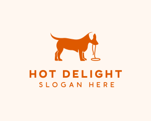 Orange Puppy Leash logo design