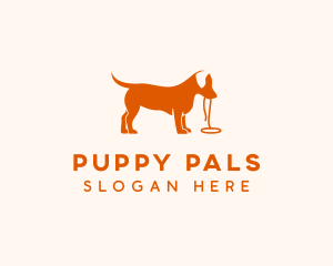 Orange Puppy Leash logo design