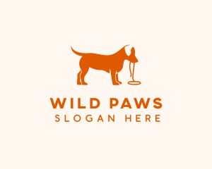 Orange Puppy Leash logo design