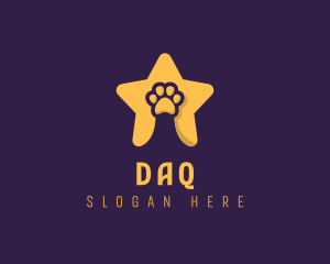 Pet Grooming Star Paw Logo