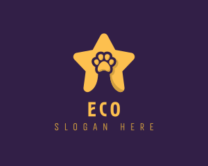 Paw Print - Pet Grooming Star Paw logo design