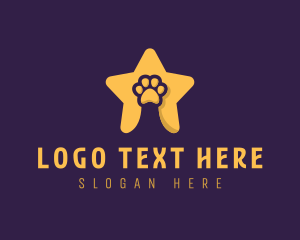 Pet Shop - Pet Grooming Star Paw logo design