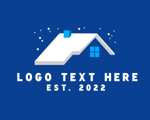 Village - Winter House Roof logo design