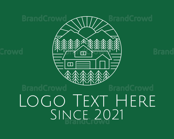 Countryside Forest Farmhouse Logo