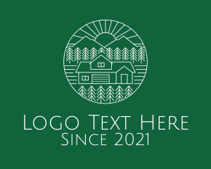 Cabin - Countryside Forest Farmhouse logo design