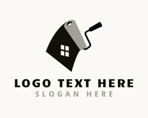 Home Builder - Paint Roller Painting logo design