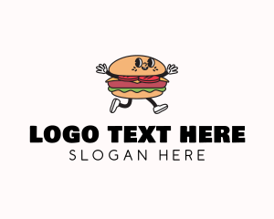Delivery Service - Hamburger Snack Restaurant logo design