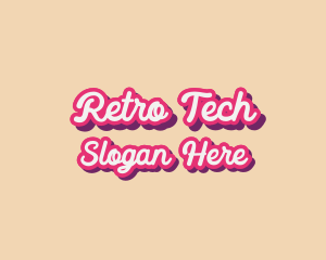 Retro Cursive Business logo design