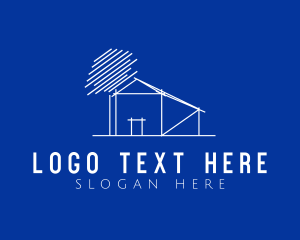 Urban Planning - Blueprint House Construction logo design