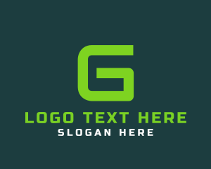 Computer - Gaming Green Letter G logo design
