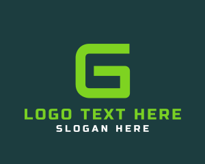 Gadget - Gaming Green Letter G logo design