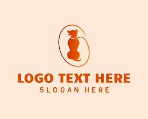 Dog Trainer Pet Leash Logo