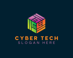 Cyber Tech Cube logo design