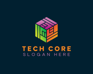 Cyber Tech Cube logo design