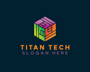 Cyber Tech Cube logo design