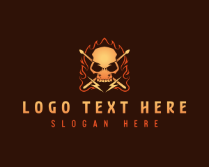 Rock Band - Skull Rock Band logo design