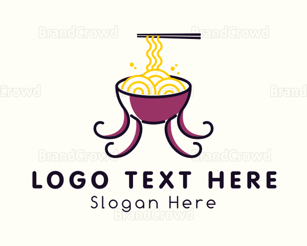 Octopus Ramen Noodles Logo