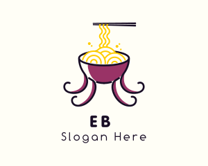 Cuisine - Octopus Ramen Noodles logo design