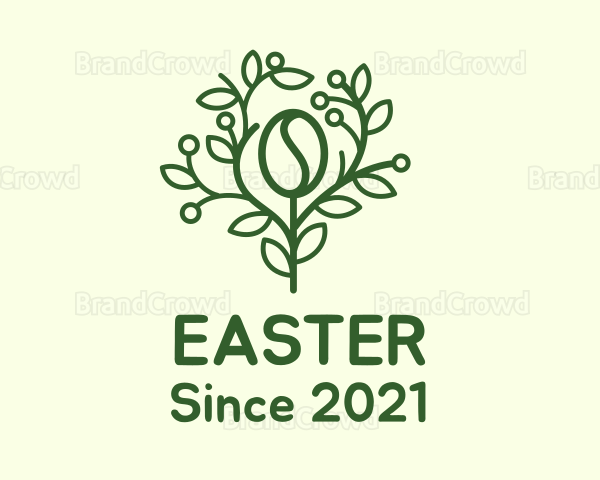 Coffee Bean Tree Branch Logo