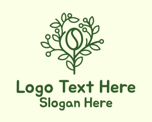 Coffee Bean Tree Branch Logo