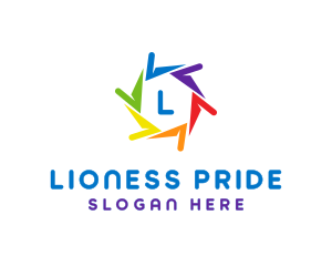 Rainbow Pride LGBT logo design