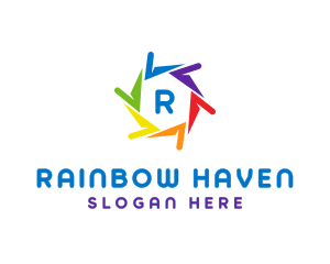 Rainbow Pride LGBT logo design