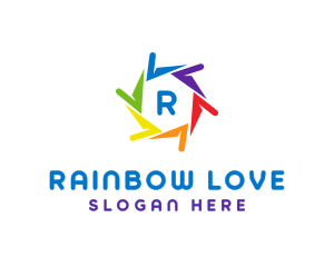 Rainbow Pride LGBT logo design