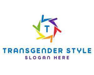 Transgender - Rainbow Pride LGBT logo design