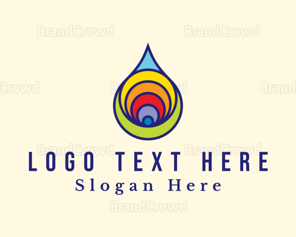 Colorful Liquid Droplet Logo