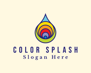 Colorful Liquid Droplet logo design