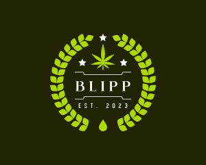 Oil - Herbal Cannabis Wreath logo design