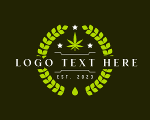 Herbal Cannabis Wreath Logo