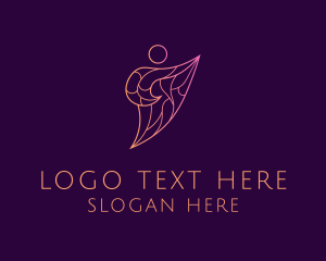 Line Art - Abstract Charity Person logo design