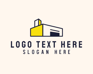 Container Home - Garage Warehouse Building logo design
