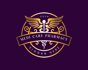 Medical Caduceus Pharmacy logo design