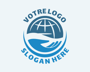 Hand Globe Volunteer Logo